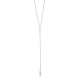 Pure By Nat Olivia Y-Necklace w. Pearl 31902 - Silver