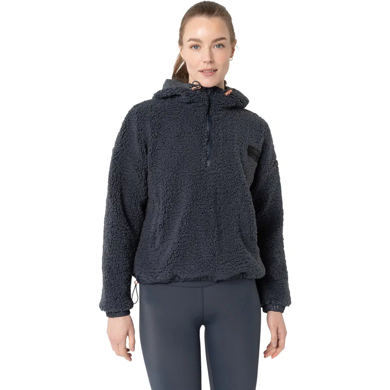 Johaug Sway Pile Fleece Hoodie - Grey/Blue