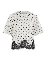Vila Dota 2/4 Lace Top - White