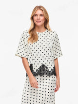 Vila Dota 2/4 Lace Top - White