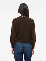 Vila Nikolina O-Neck L/S Knit Top - Coffee Bean