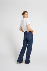 Pulz Jeans Vega uhw Jeans Wide Leg - Dark Blue Denim