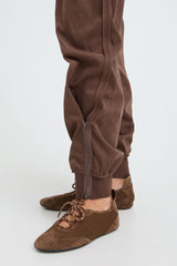 Pulz Jeans Fia Hw Pants Tapered Leg - Coffee Bean