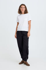 Pulz Jeans Fia Hw Pants Tapered Leg - Black