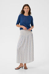 Culture hollie Skirt - Blue/White Graphic