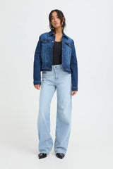 Pulz Jeans Vega UHW Jeans Wide Leg - Light Blue Denim