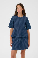 Culture Mai Renny Blouse - Dark Blue Wash