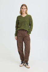 Pulz Jeans Gia HW Pantes Tapered Leg -  Espresso - Grey