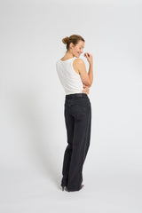 Pulz Jeans Vega uhw Jeans Wide Leg - Black Denim