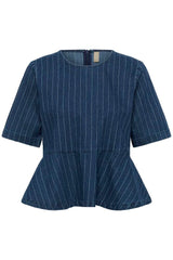 Culture Mai Renny Blouse - Dark Blue Wash