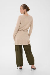Culture taia Arrow Cardigan - Beige Melange