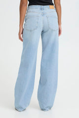 Pulz Jeans Vega UHW Jeans Wide Leg - Light Blue Denim