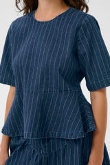 Culture Mai Renny Blouse - Dark Blue Wash
