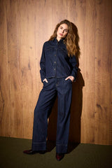 Pulz Jeans Erna Jeans uhw Wide Leg - Dark Blue