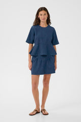 Culture Mai Renny Blouse - Dark Blue Wash