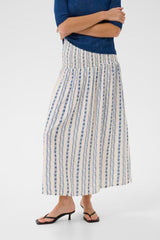 Culture hollie Skirt - Blue/White Graphic