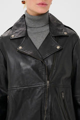 Culture Liopa Canja Leather Jacket - Black
