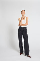 Pulz Jeans Vega uhw Jeans Wide Leg - Black Denim