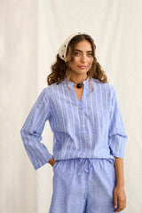 Culture Arletty Blouse - Powder Blue/Gar