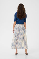 Culture hollie Skirt - Blue/White Graphic