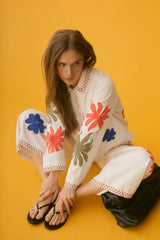 Culture Chrestella Cropped Pants - Spring Gardenia