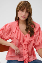Culture Musso SS Blouse - Sugar Coral