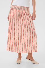 Culture hollie Skirt - Coral/White Graphic