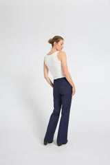 Pulz Jeans Bindy HW pants Bootcut Leg - Dark Sapphire