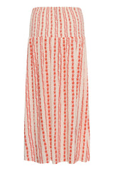 Culture hollie Skirt - Coral/White Graphic