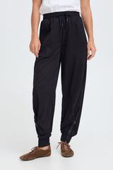 Pulz Jeans Fia Hw Pants Tapered Leg - Black
