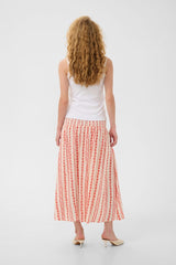 Culture hollie Skirt - Coral/White Graphic