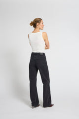 Pulz Jeans Vega uhw Jeans Wide Leg - Black Denim