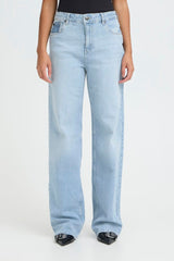 Pulz Jeans Vega UHW Jeans Wide Leg - Light Blue Denim