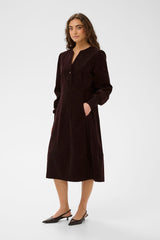 Culture rhaena LS Dress - Coffee Bean