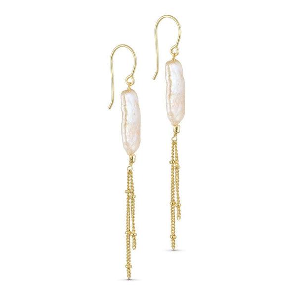 Pure by Nat Earring W Freshwater Pearl Gold - 45659