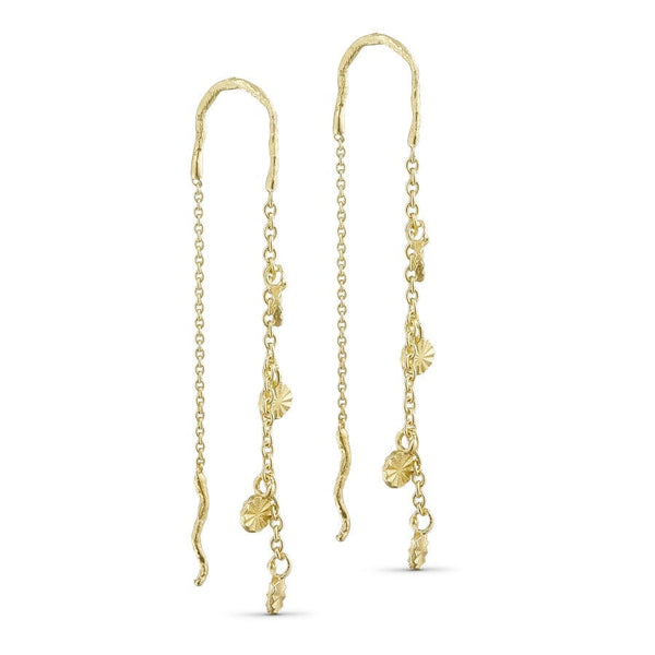 Pure by Nat Earring W Pendants Gold  - 45772