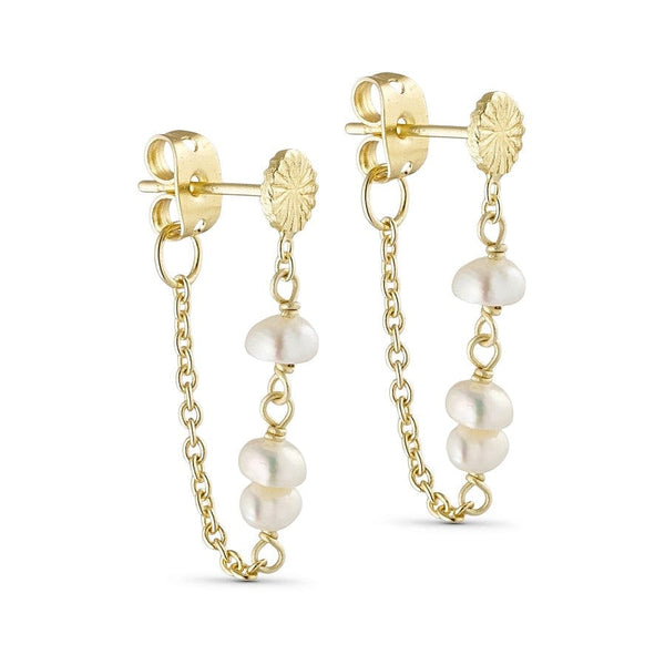 Pure by Nat Earring W Pearls Goldplated white Pearls - 45779