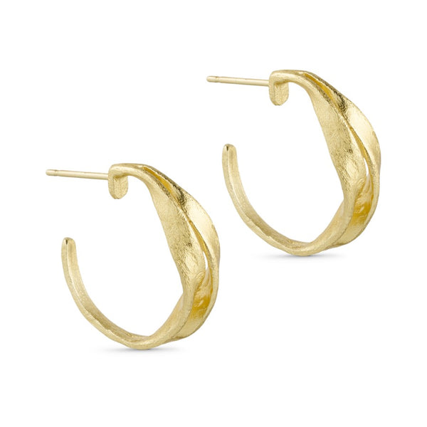 Pure By Nat Round Earrings - Gold