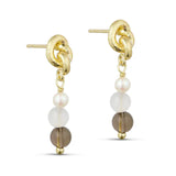 Pure By Nat Anais Gemstone Earrings 45932 - Smoky