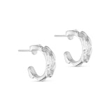 Pure By Nat Delilah Small Foil Hoops 45969 - Silver