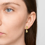 Pure By Nat Delilah Foil Post Earrings W. Pendants