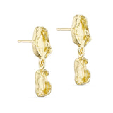 Pure By Nat Delilah Foil Post Earrings W. Pendants