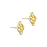 Pure By Nat Hailey Diamon Shaped Post Earrings 45980 - Gold