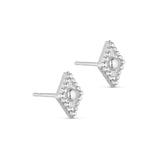 Pure By Nat Hailey Diamon Shaped Post Earrings 45980 - Silver