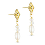 Pure By Nat Hailey Diamond Shapes Post Earrings 45988 - Gold