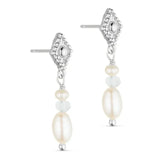 Pure By Nat Hailey Diamond Shapes Post Earrings 45988 - Silver