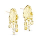 Pure By Nat Delilah Foil Earrings 45989 - Gold
