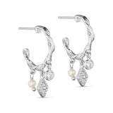 Pure By Nat Hailey Twisted Hoops 45992 - Silver