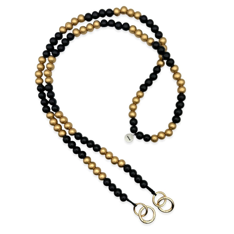 Escapulario Timber phone chain - Black & Gold