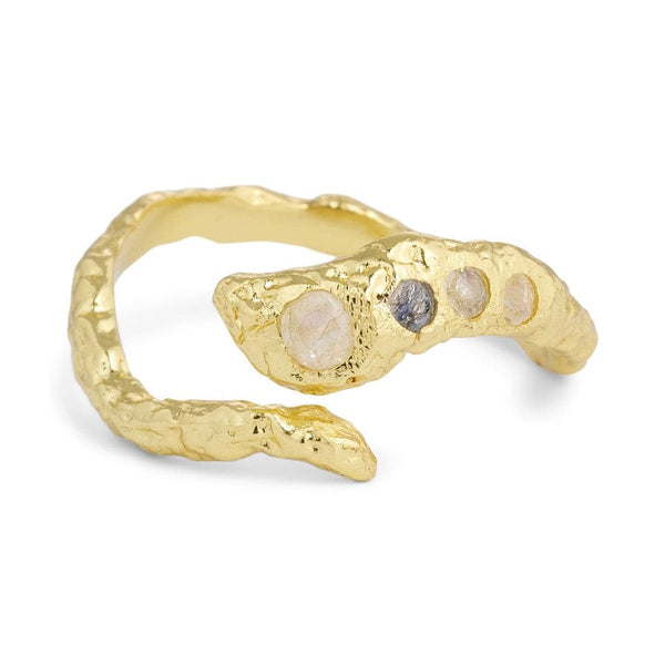 Pure By Nat Foil ring med sten - Gold